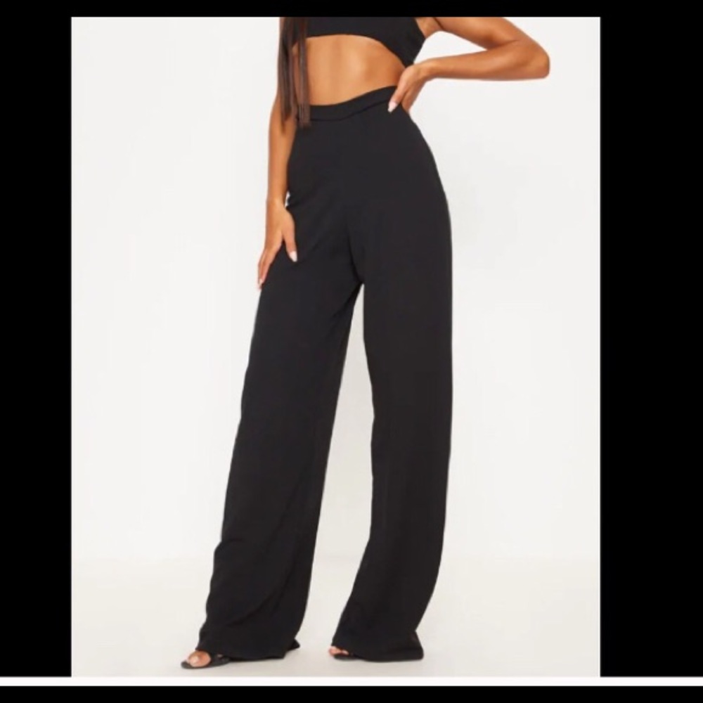 BOGO Willi Smith wool-look black w gray n brown pinstripes career pants